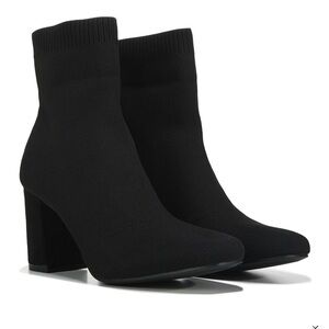 MIA Black Knit Ankle Boots